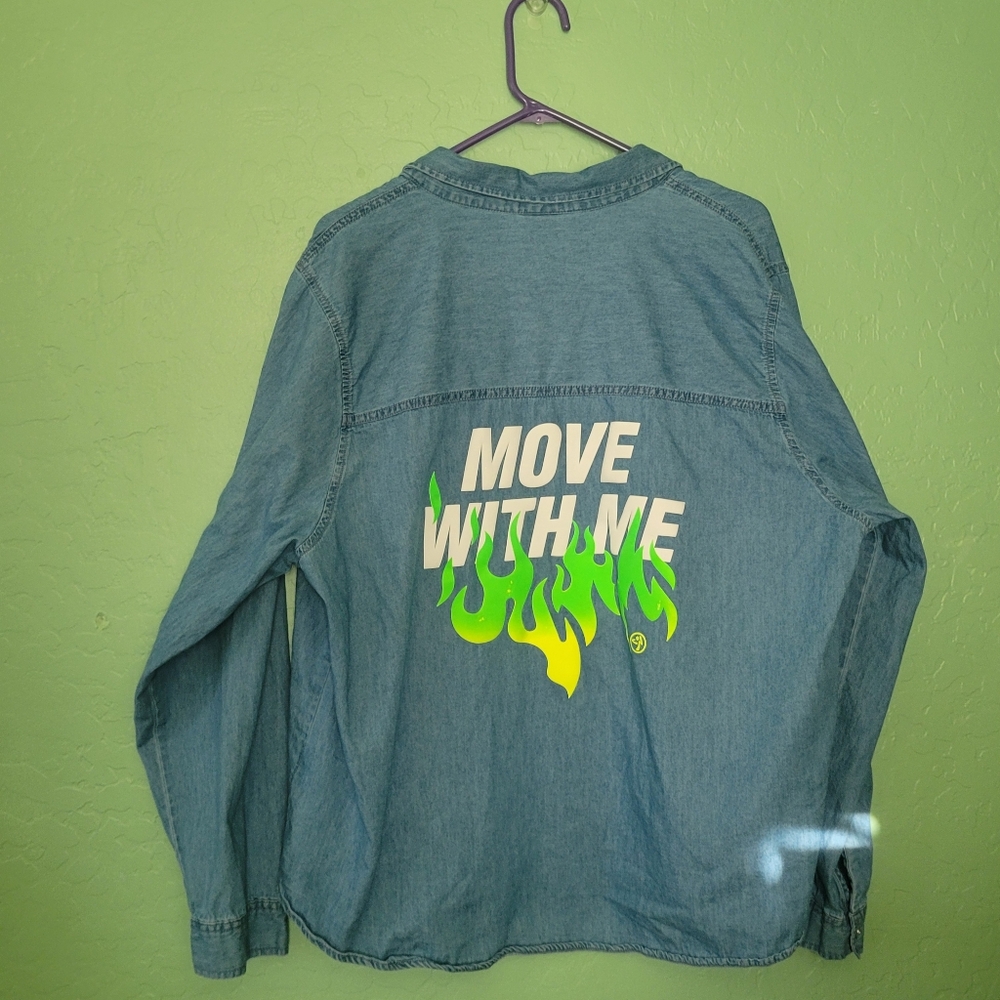 Zumba Denim Button Up size XXL